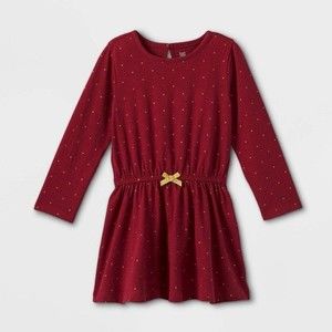 Carter's Toddler Girls' Dot Long Sleeve Dress 2T